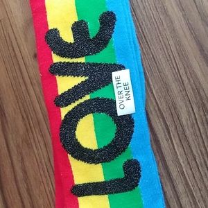 Valentine's Over the knee Rainbow 🌈 socks